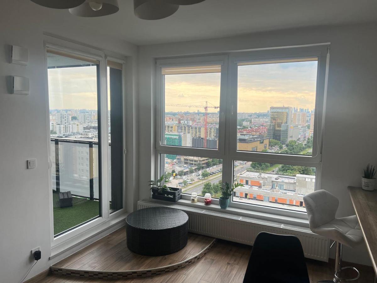 Apartament Skyscrapper Z Widokiem Na Panorame Warszawy Варшава Экстерьер фото