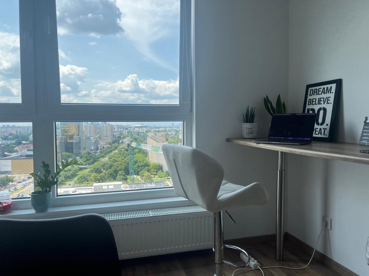 Apartament Skyscrapper Z Widokiem Na Panorame Warszawy Варшава Экстерьер фото